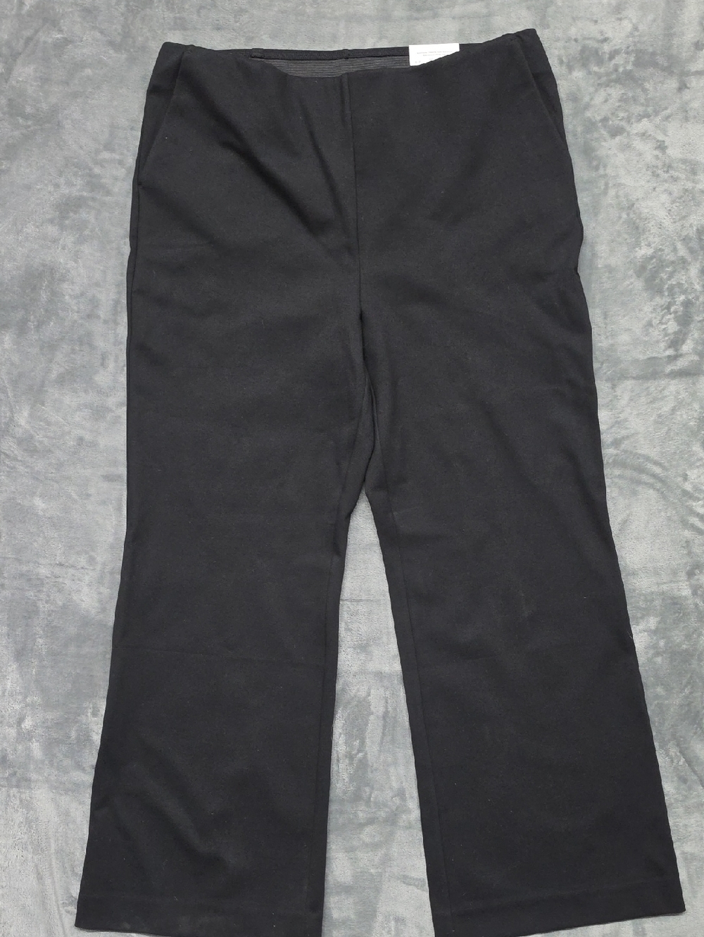 Chico's Black Pull on elastic waist So Slimming Trousers sz 3.5 (18)